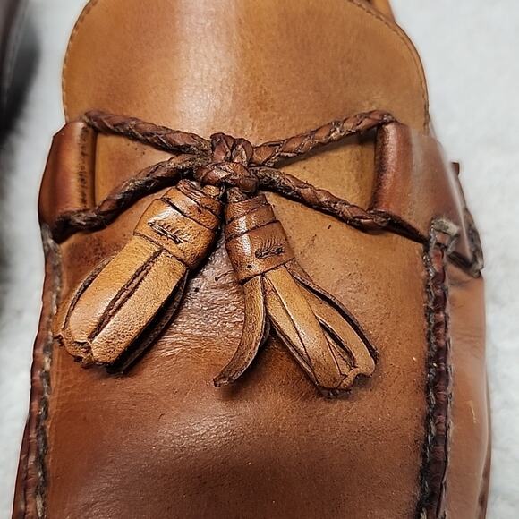 JOHNSTON MURPHY LEATHER LOAFER TASSEL ROPE HORSEBIT MEN 11.0 NICE STITCHING GUC - Picture 6 of 16